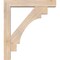 Ekena Millwork Merced Block Smooth Bracket w/ Offset Brace, Douglas Fir, 5 1/2"W x 28"D x 32"H BKT0604X28X32MRC05SDF - alternate 4